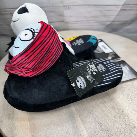 Nightmare Before Christmas Womens Slippers Large Sally Jack Skellington 3D New - Picture 3 of 11